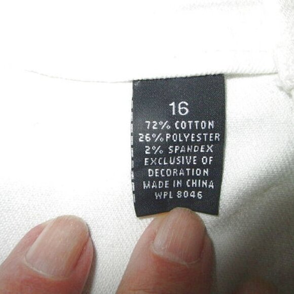 INC International Concepts Flare Jeans 16 High Rise Button Fly Stretch Crop - Picture 12 of 12